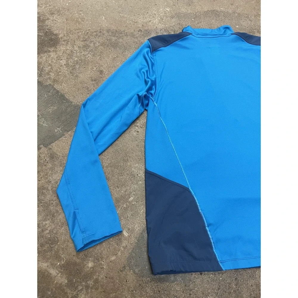 The North Face Shirt Mens Medium Blue‎ 1/4 Zip FlashDry Long Sleeve Hiking Trail